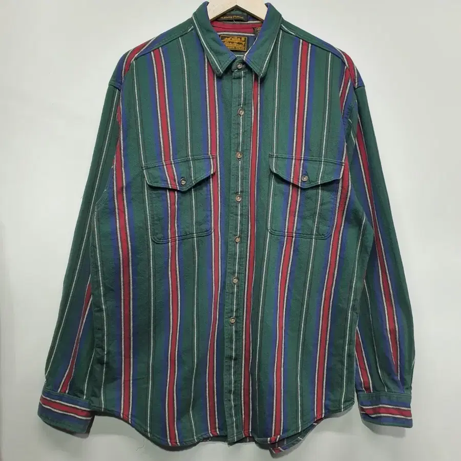 90s USA Eddie Bauer 에디바우어 플란넬 스트라이프 셔츠