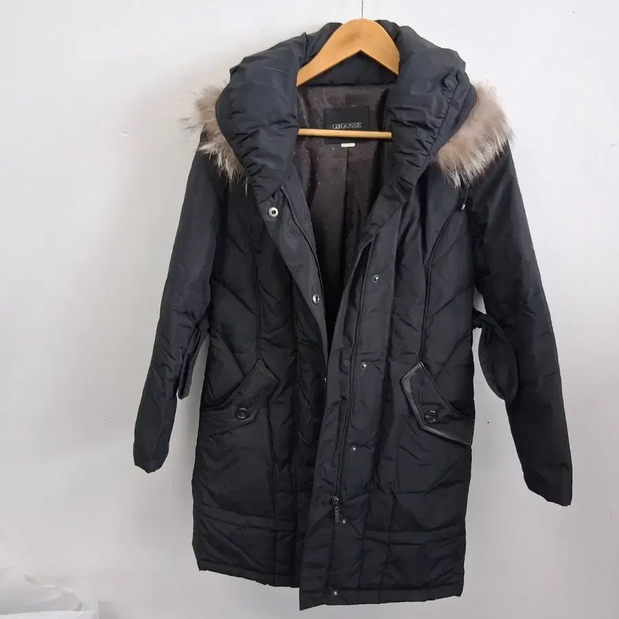 GEGOSSE 블랙 다운 롱패딩 160