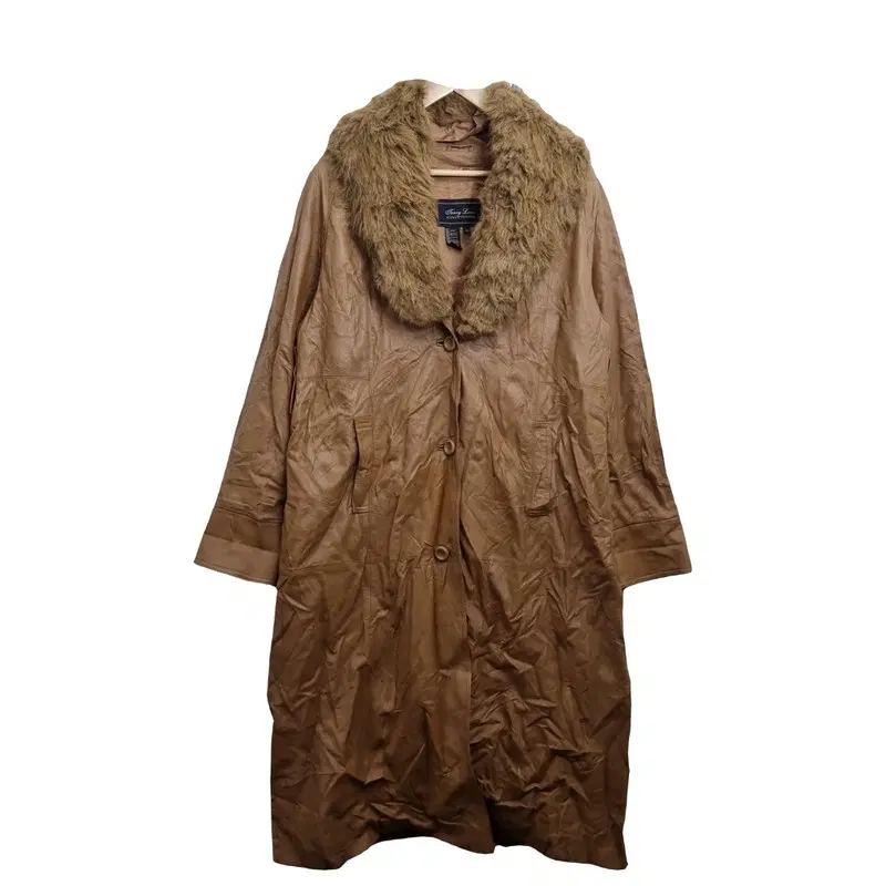 TERRY LEWIS CLASSIC LUXURIES 리얼 레터 코트 [M] 퍼카라 탋부착 가죽 롱코트
