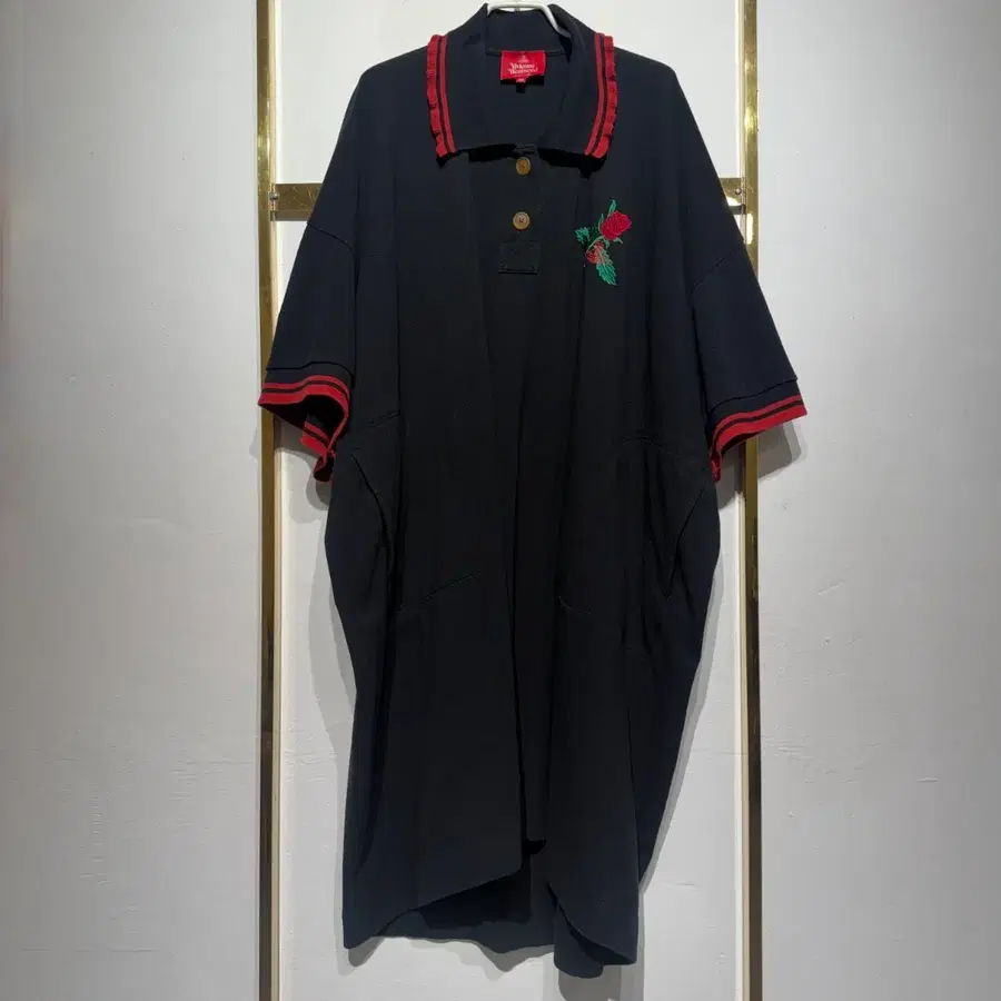 Vivienne Westwood 비비안 웨스트우드 레드라벨 장미 자수 롱 원피스