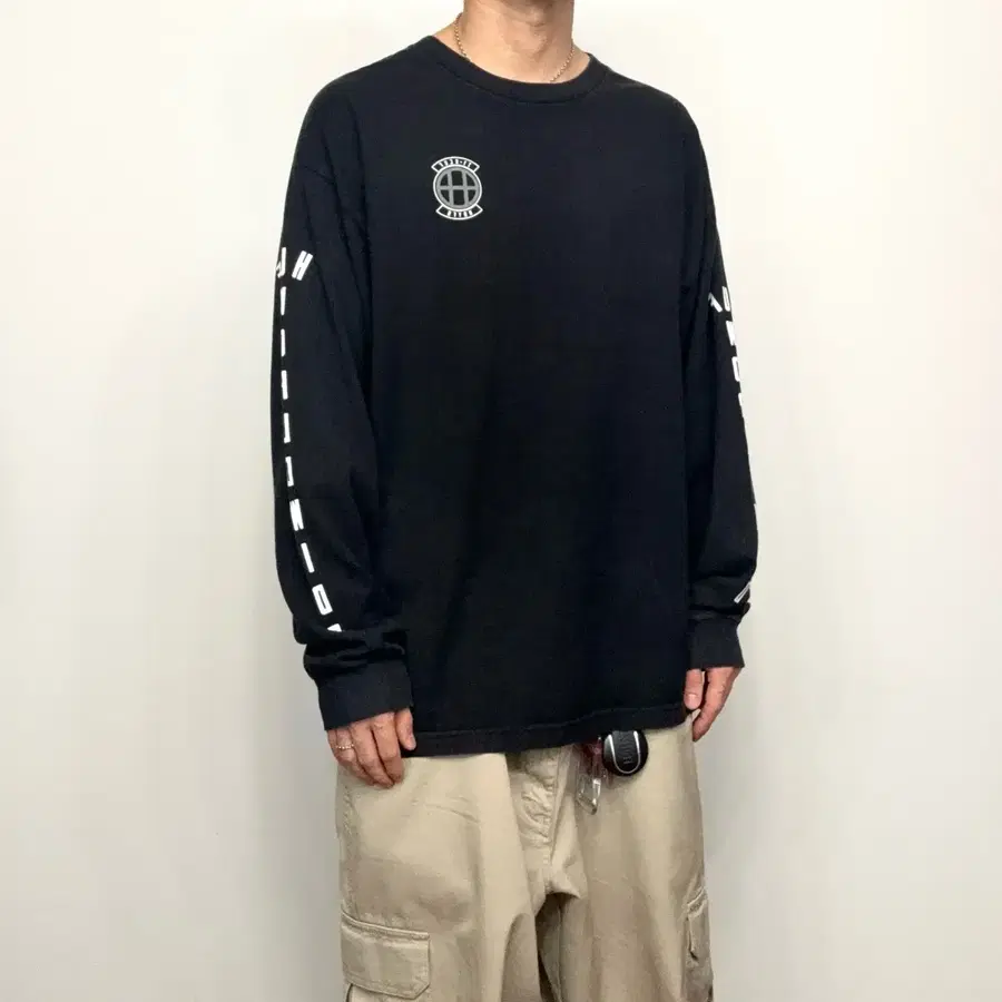 HUF 허프 재팬 t1-kcuf 빈티지 블랙 롱슬리브