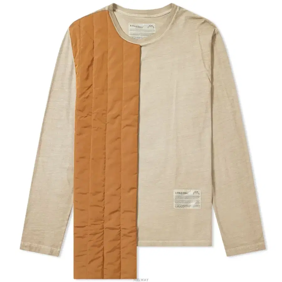 A-COLD-WALL Long Sleeve Split Quilted Panel Tee