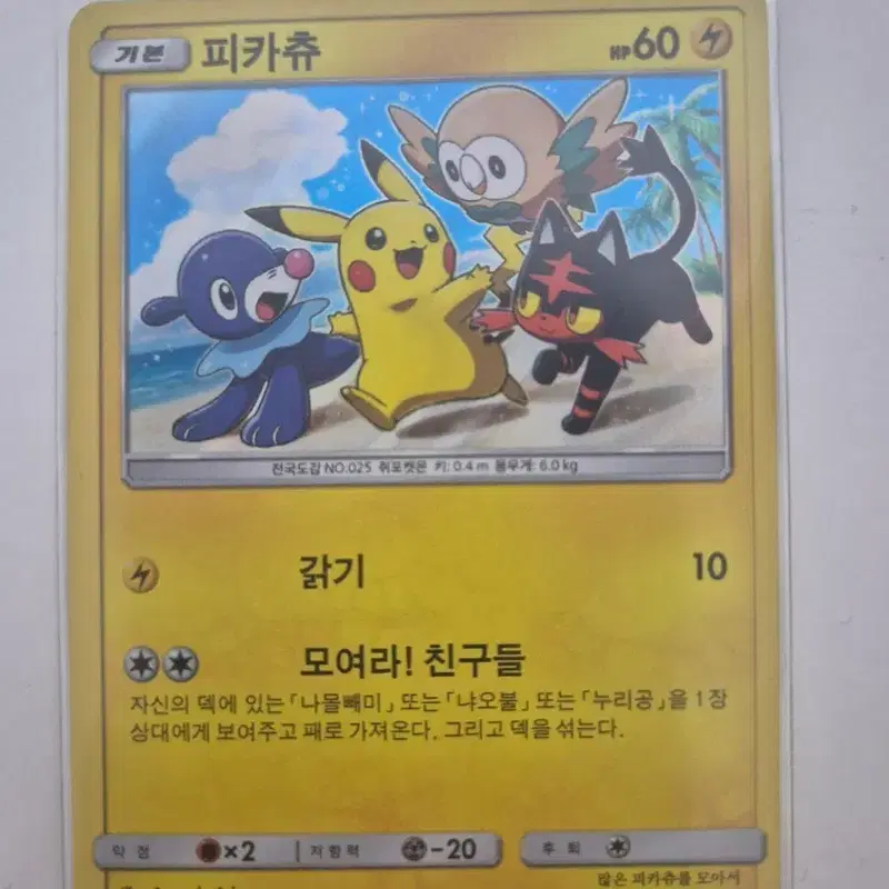 포켓몬 카드 피카츄 모여라친구들