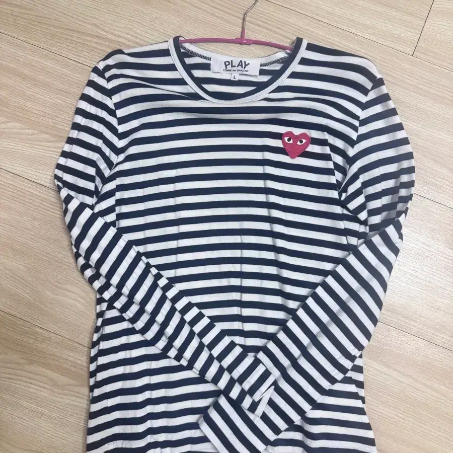 중고)꼼데가르송 단가라 긴팔티(L)
