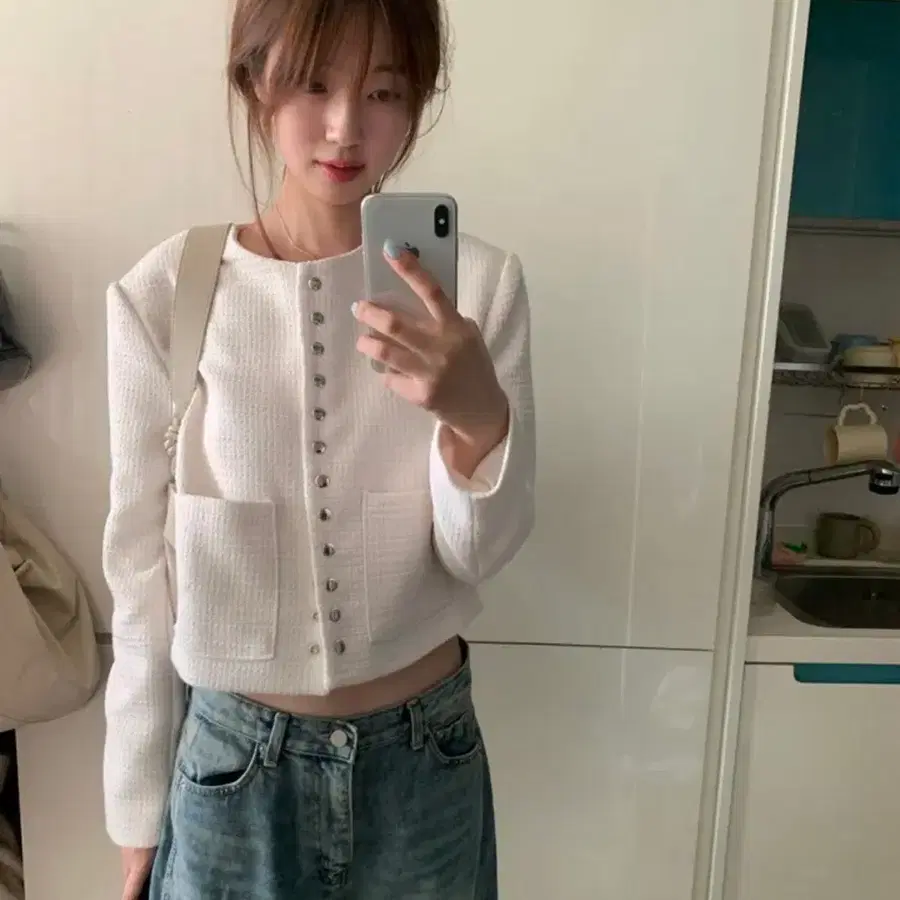 보우아카이브 트위드 자켓 snap tweed jk
