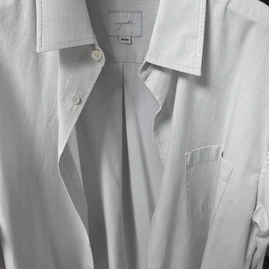 youth loosed Shirt blue stripe M사이즈