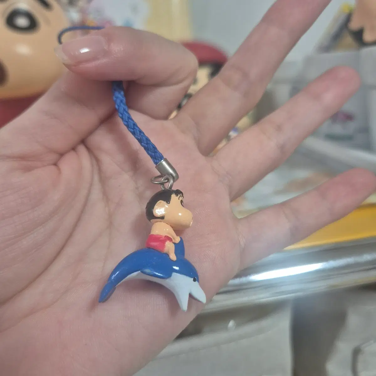 짱구 돌고래 열쇠고리