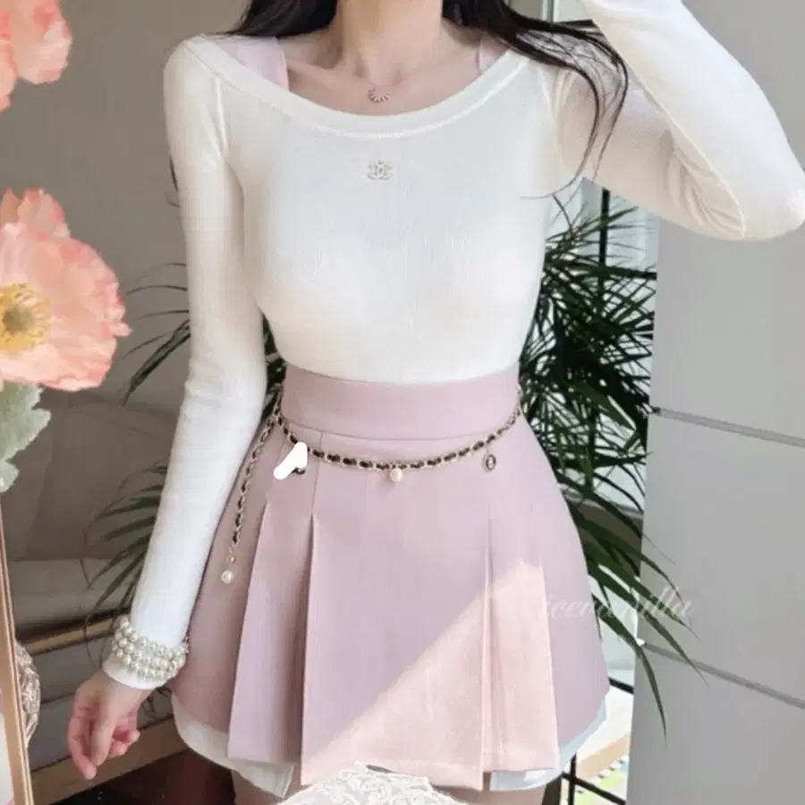 수입의류 체인 스커트 새상품 생일 파티룩 방송룩 여캠룩 bj룩 홀복