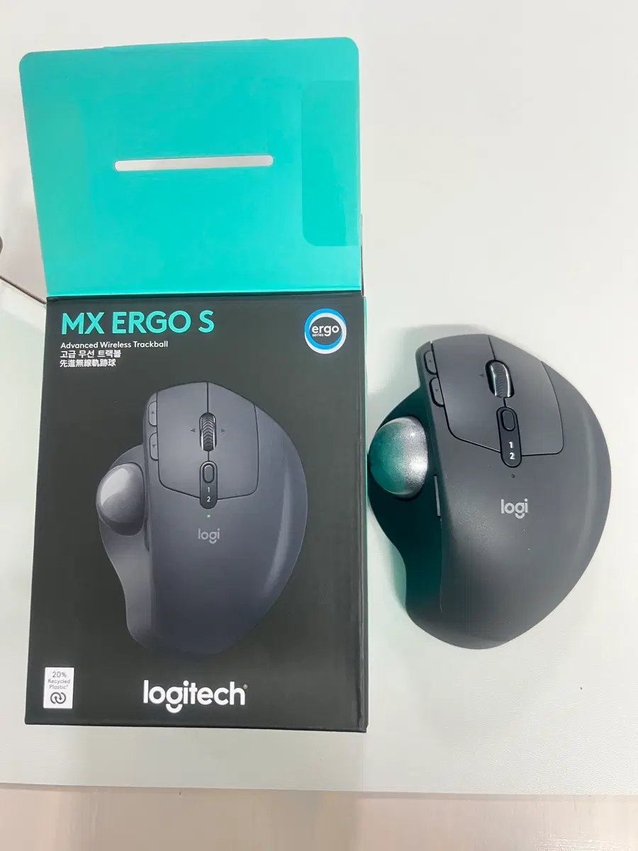 로지텍 MX ERGO S 트랙볼 마우스 / 새것! 개봉만 함