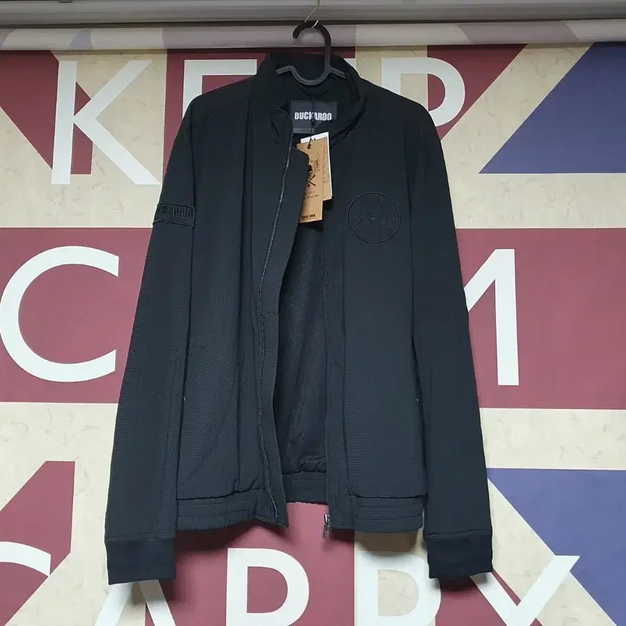 버커루 시어서커 하이넥 점퍼 자켓 XL 105 사이즈 블랙