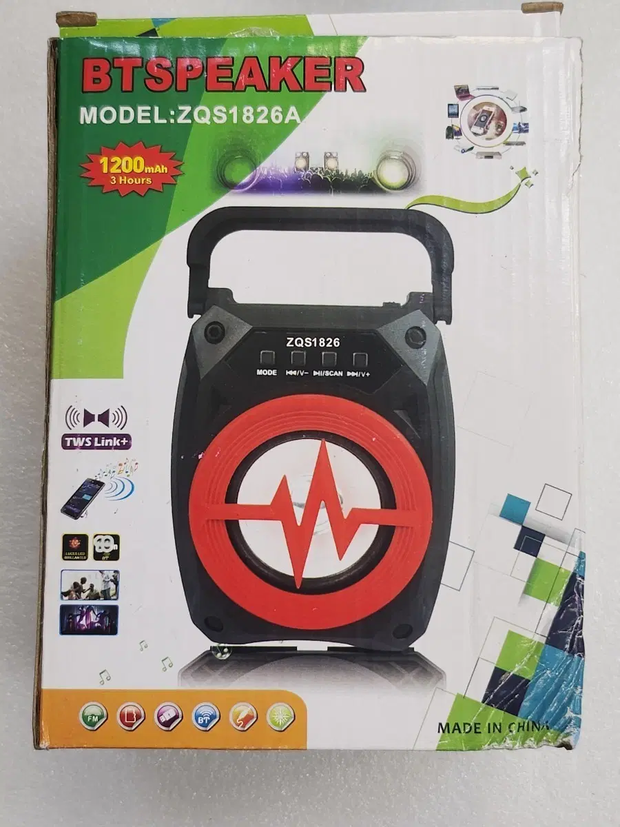 BT SPEAKER ZQS1826A 휴대용 블루투스 스피커