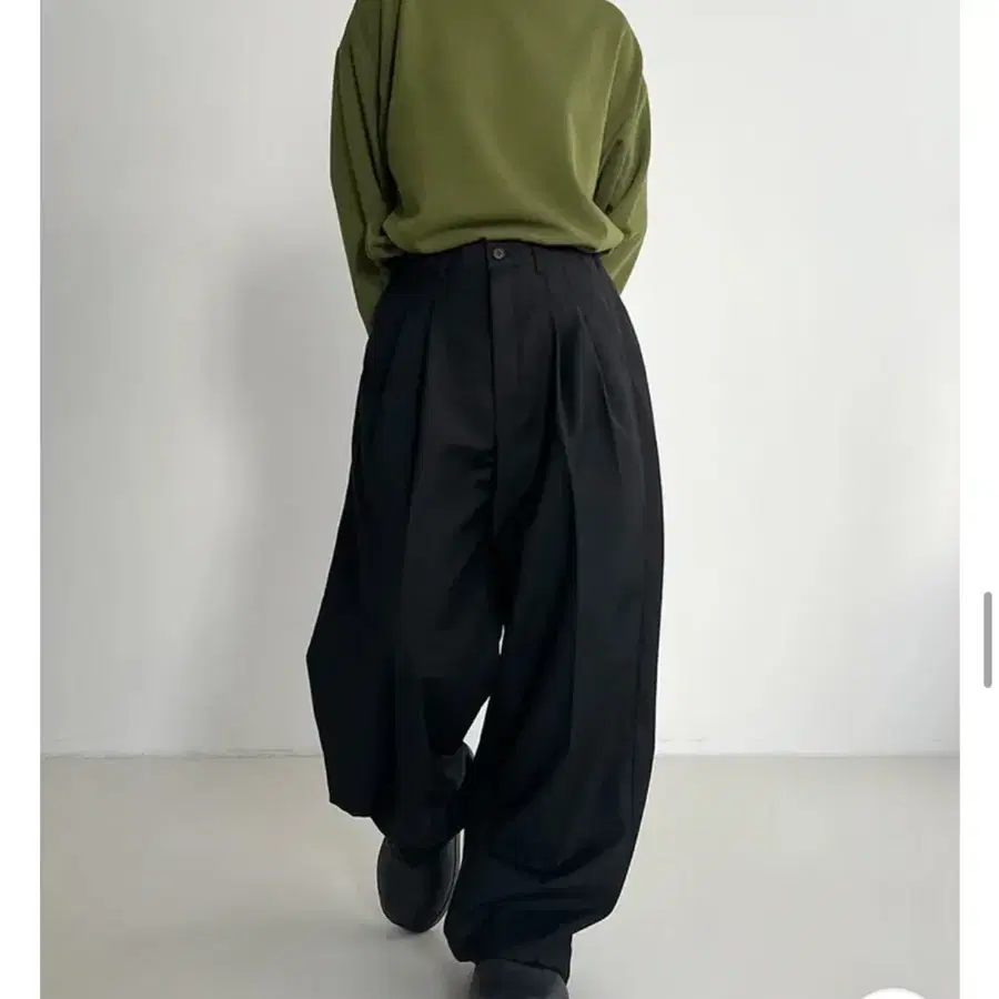 호오 unisex 코드 하프 모크넥 니트