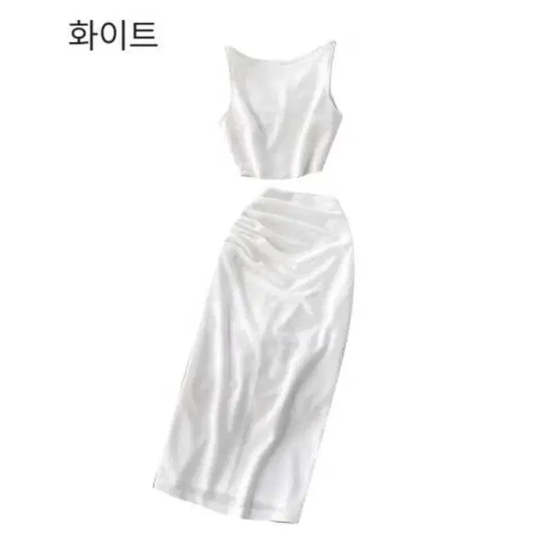 데이트룩 민소매 하객룩 이너 스커트세트 가을 크롭 셋업