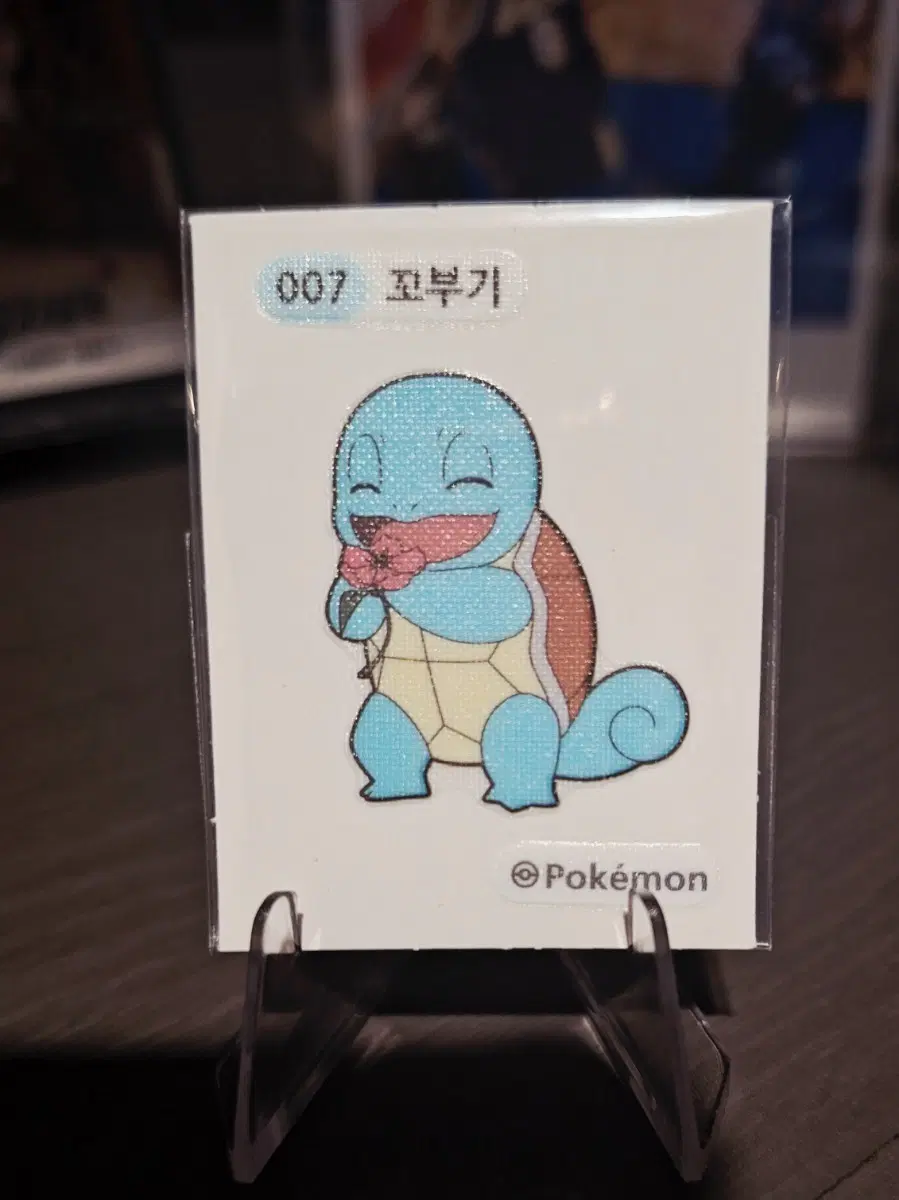 포켓몬 띠부씰 꽃을든 꼬부기 스티커