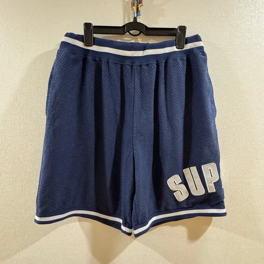 슈프림 메쉬 반바지 네이비 s