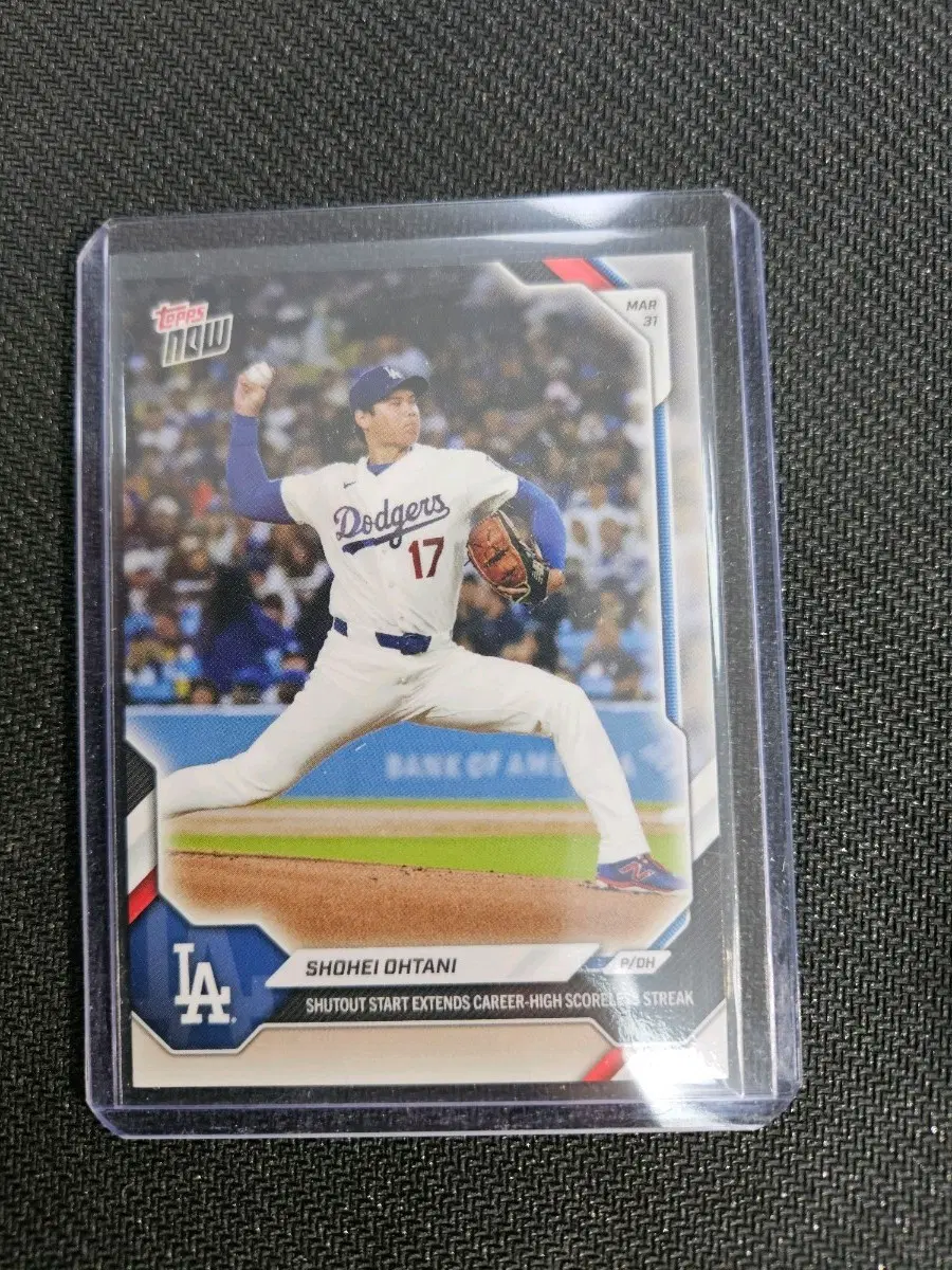 오타니 2026 Topps Now 22이닝 연속 무실점 기념