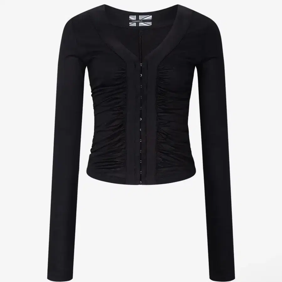 플리즈노팔로우 칸델라 Candela Hooked Shirring Long Sleeve Top