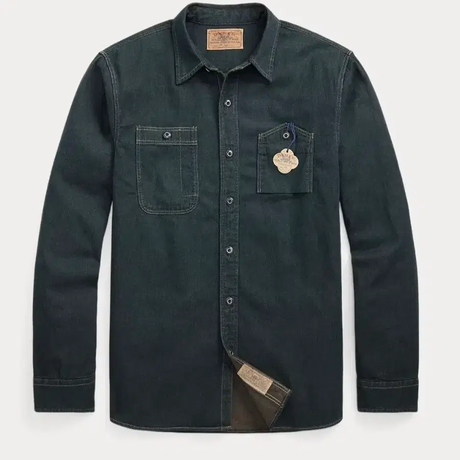 rrl 더블알엘 인디고 데님 워크셔츠 L