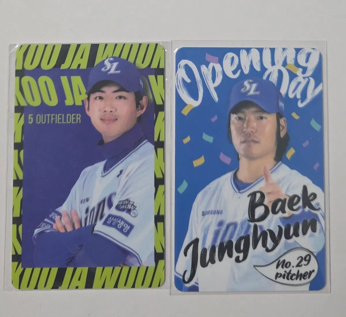 구자욱 백정현 포카 일괄 삼성 라이온즈 라임 오프닝