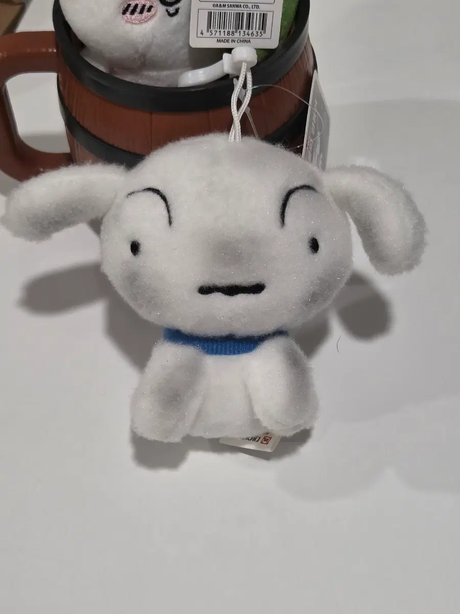 짱구는 못말려 탄광마을의 흰둥이 흰둥이 키링 인형 정품 대원미디어