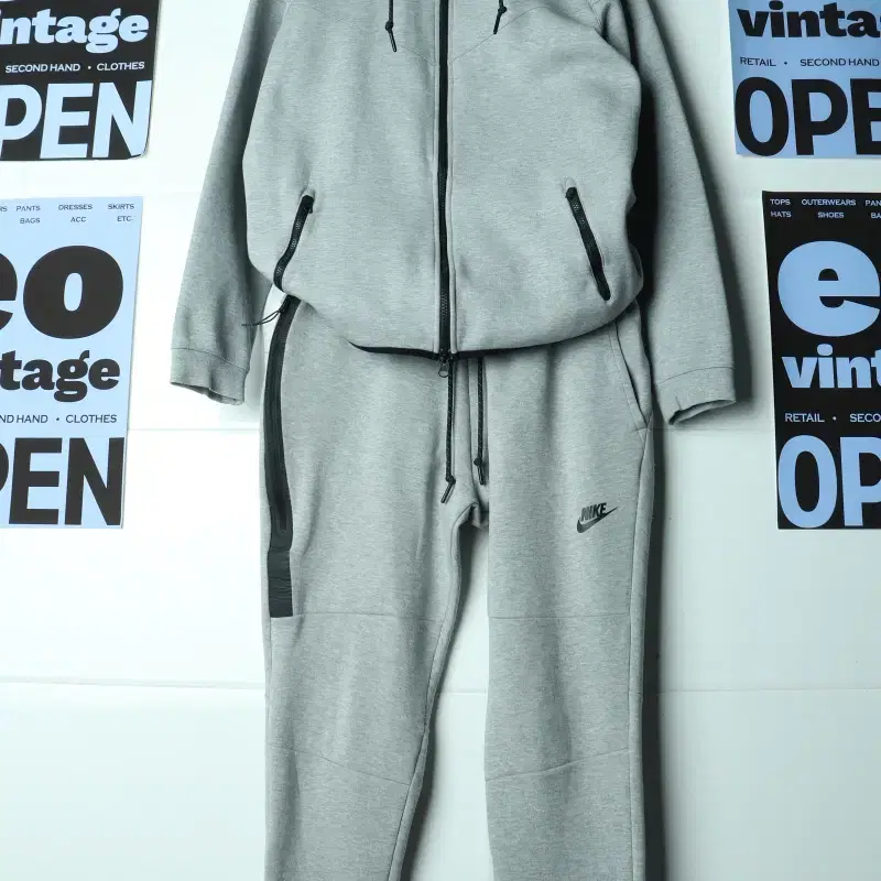 (L-XL) 나이키 세트 사용감 테크팩 그레이 힙합 스트릿-H39580