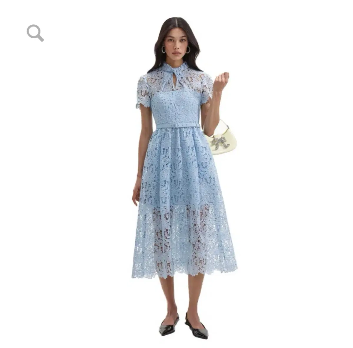셀프포트레이트 원피스 BLUE LACE KEYHOLE MIDI DRESS(미착용 새상품)