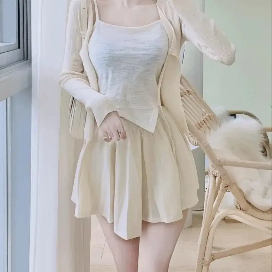 마리 볼레로 가디건 스커트 세트