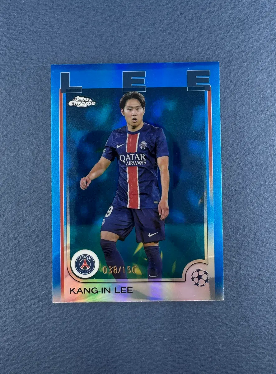 2024-25 Topps Chrome UEFA Champions League 이강인 Blue Refractor 150한정