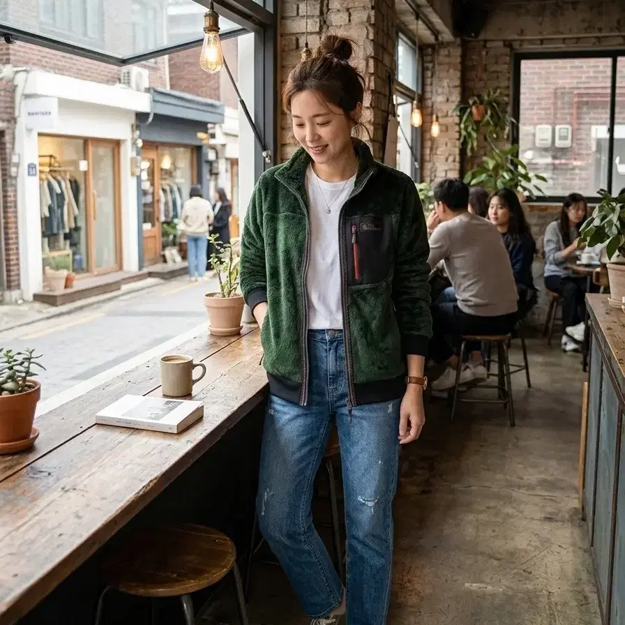 [레드페이스] 딥그린 보아 플리스 집업 재킷 (95/남녀공용)