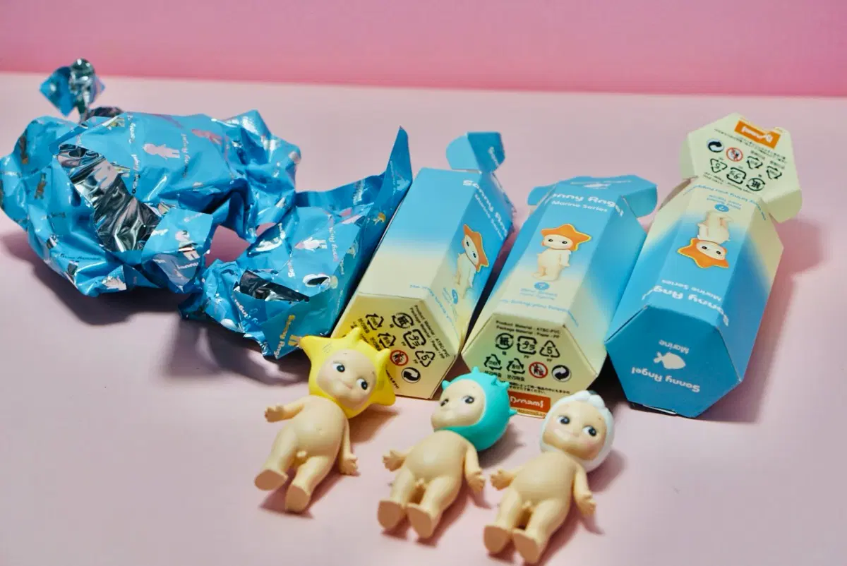 소니엔젤 마린 시리즈 피규어 3개 세트 소라, 가오리, 수달