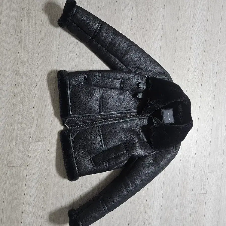 버커루 무스탕 자켓 블랙 XL 라이더자켓