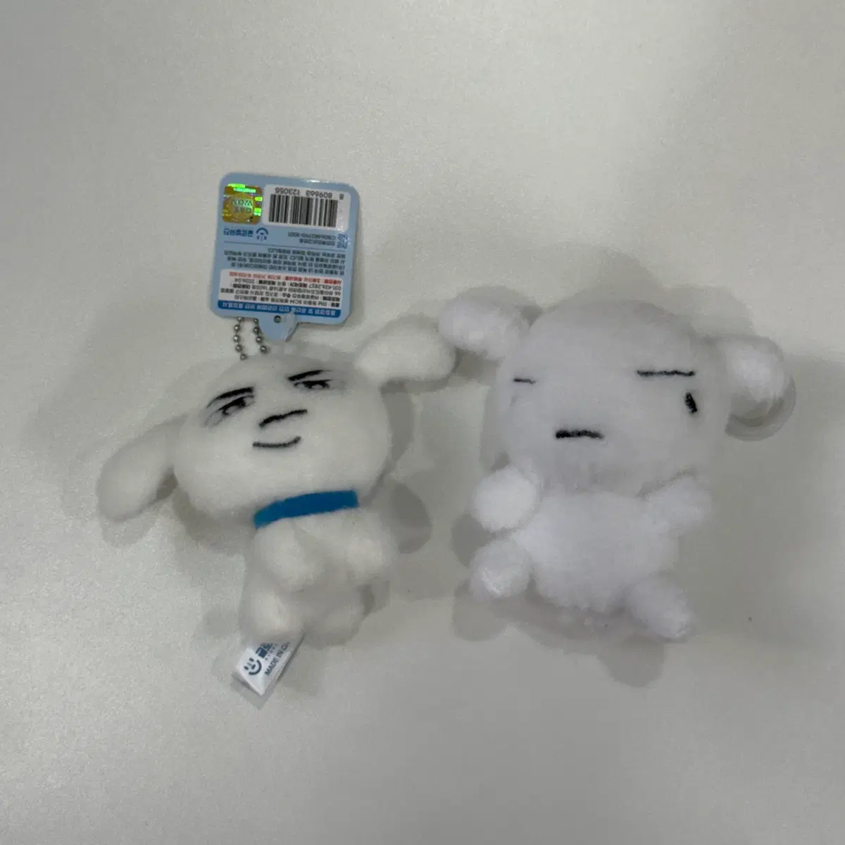 정품) 짱구 팝업 미남 흰둥이 & 흰둥이 털로 만든 흰둥이 인형 키링 일괄 + 특전