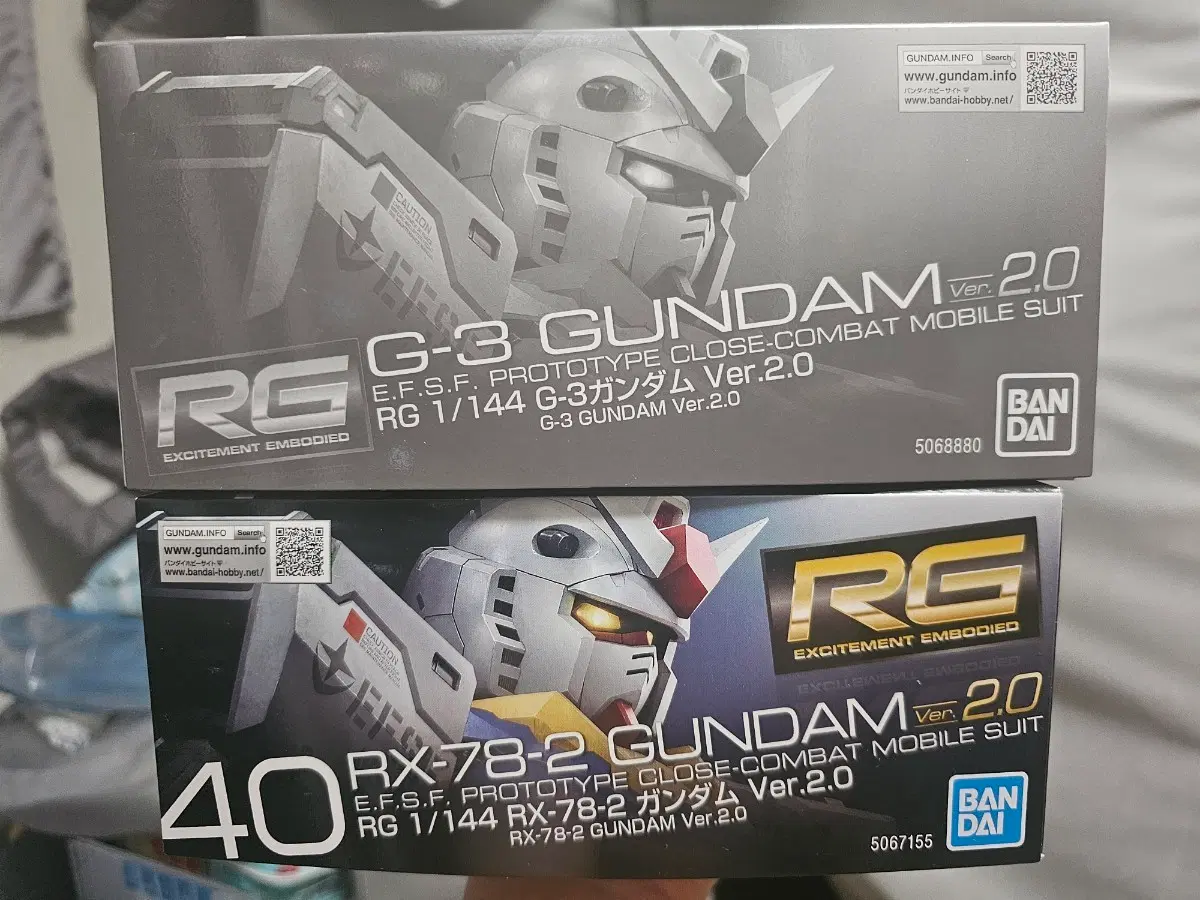 반다이 RG G3 건담 ver.2.0 + RG RX-78-2 건담 Ver.2.0