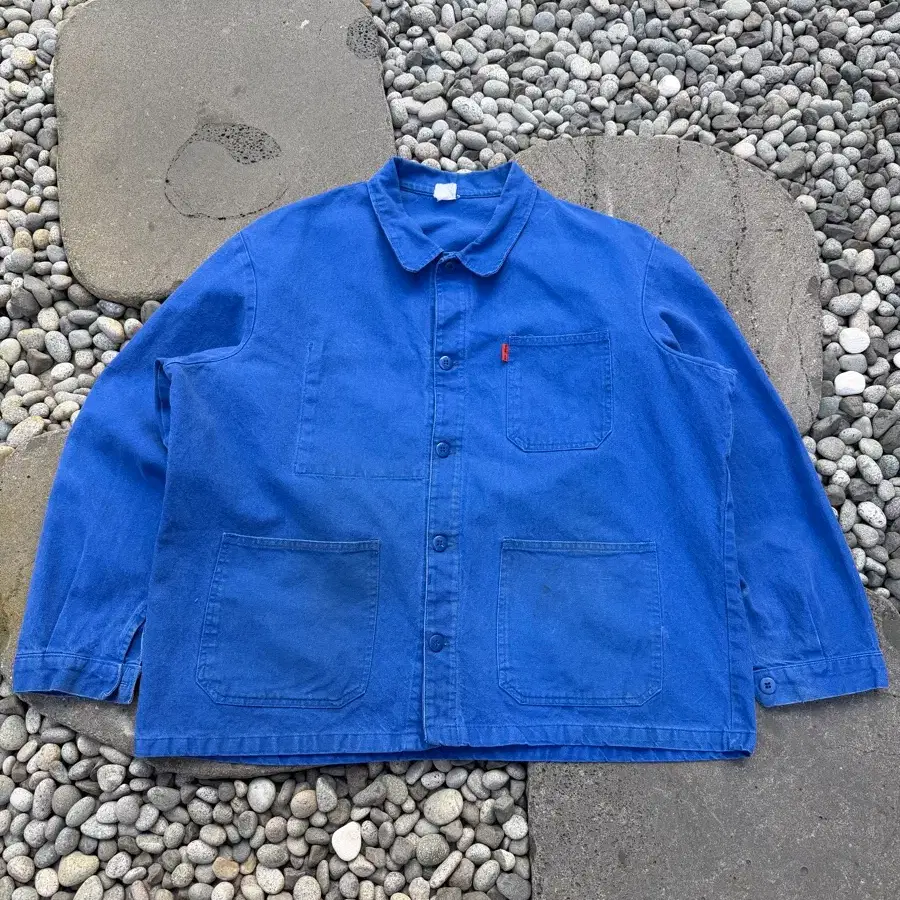 OVERSIZED 1980s PORTEX WASHED BLUE 프렌치워크자켓
