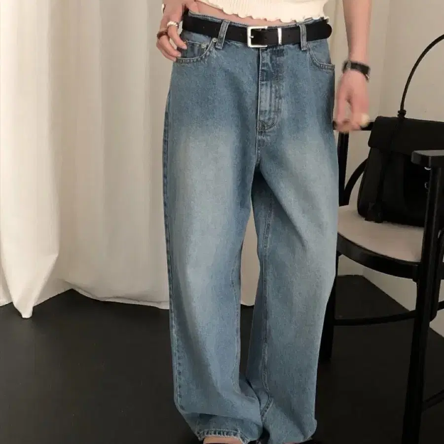 르버터 브랜다 중청 데님팬츠 (중청,S) 새상품!!