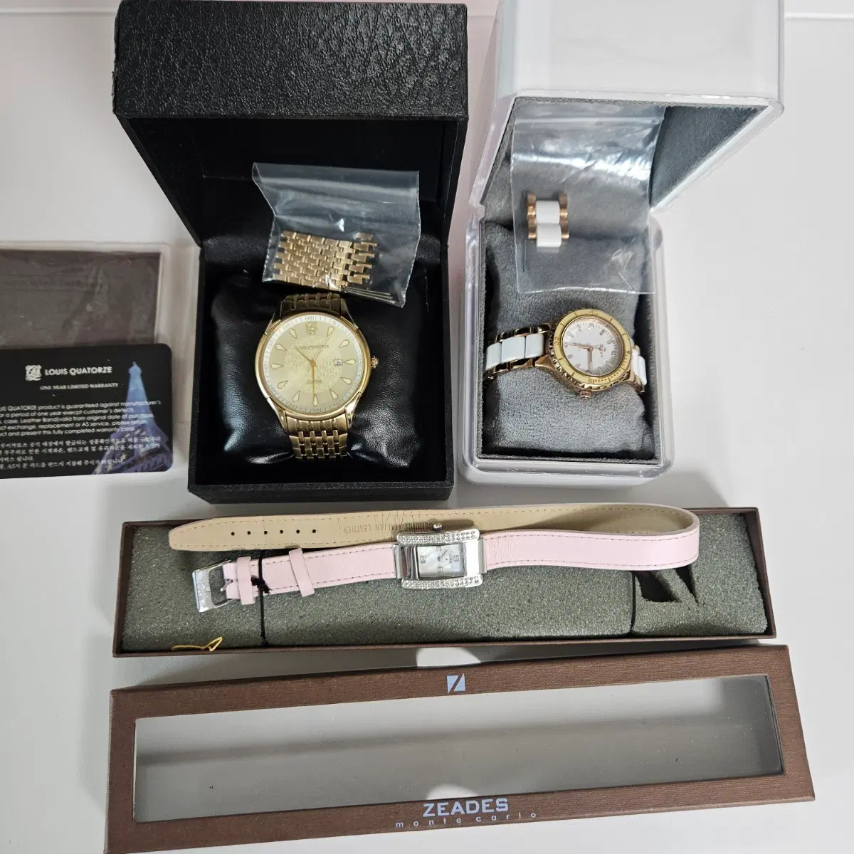손목시계-루이까또즈 CORSE 금장/DKNY 세라믹 화이트-DKNY 세라믹 화이트