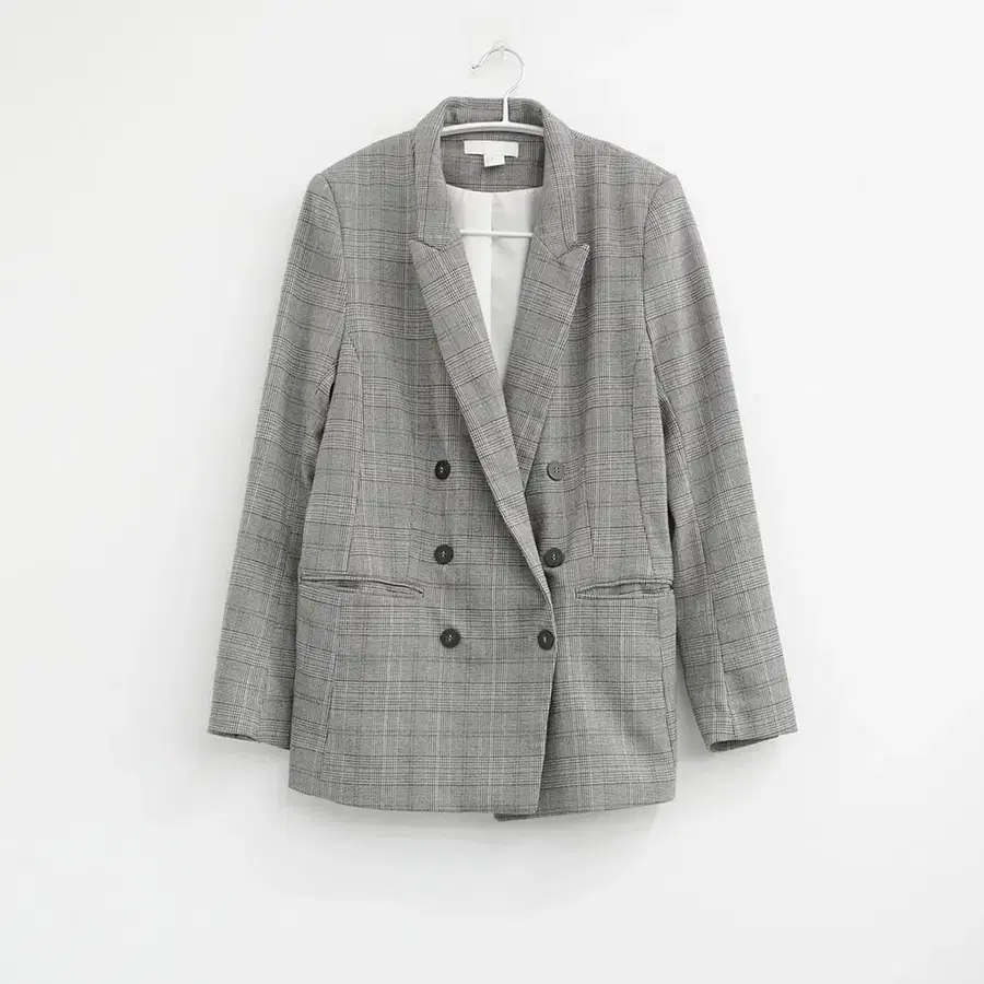 H&M 체크 더블 정장 자켓