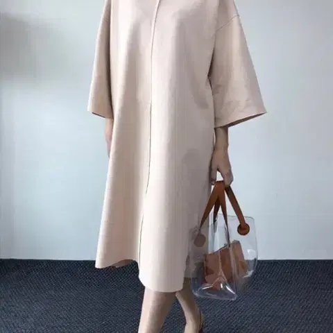 꺌랑 브이넥 박시 원피스 맘룩 등원룩 임부복