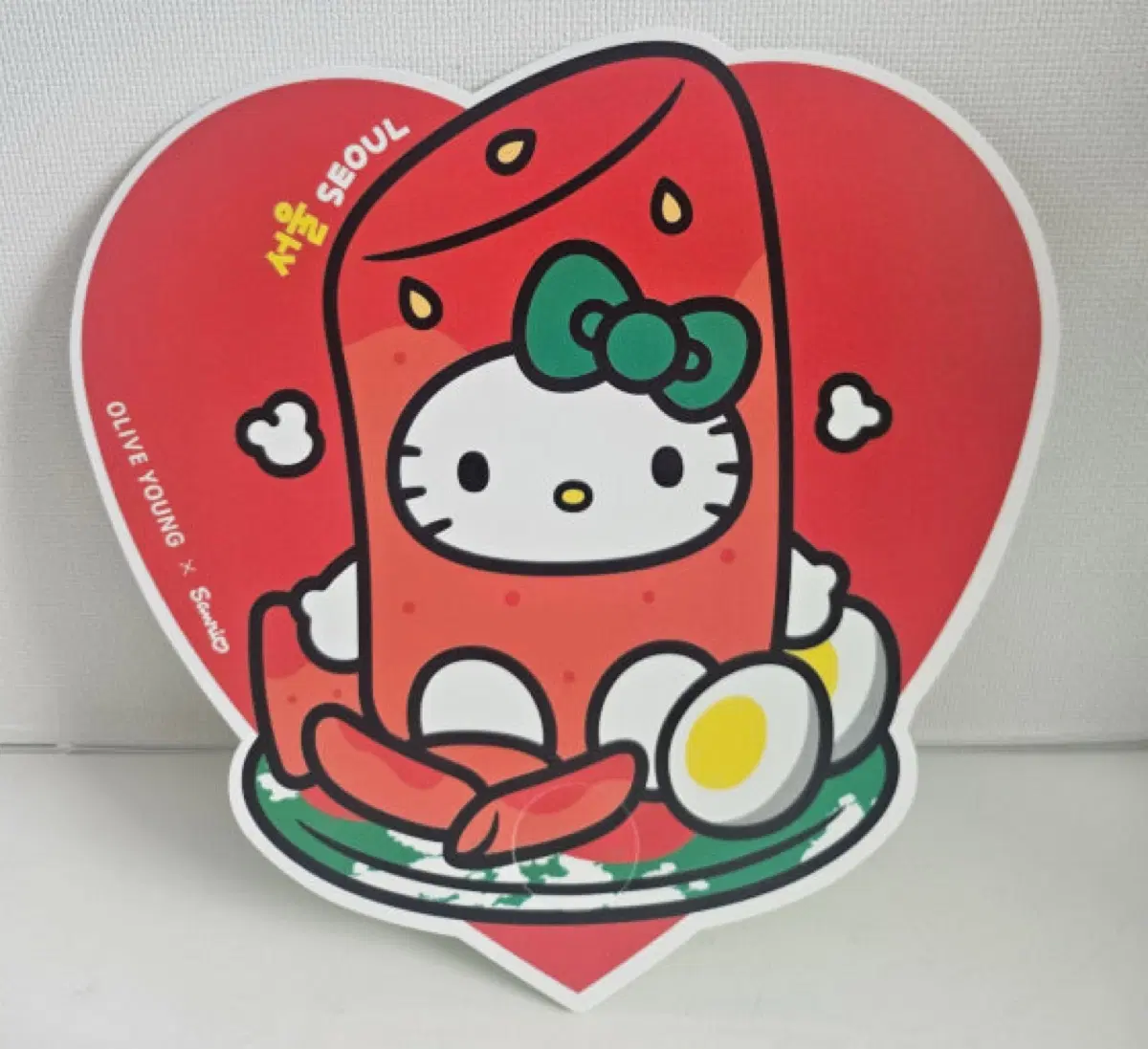 [미개봉 새상품] 헬로키티 떡볶이 부채
