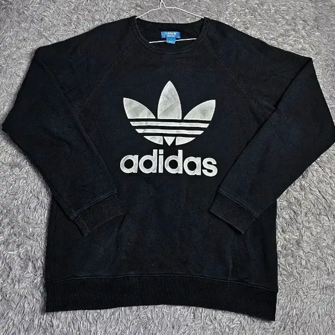 (Z)아디다스 트레포일 기모 맨투맨 블랙 2XL