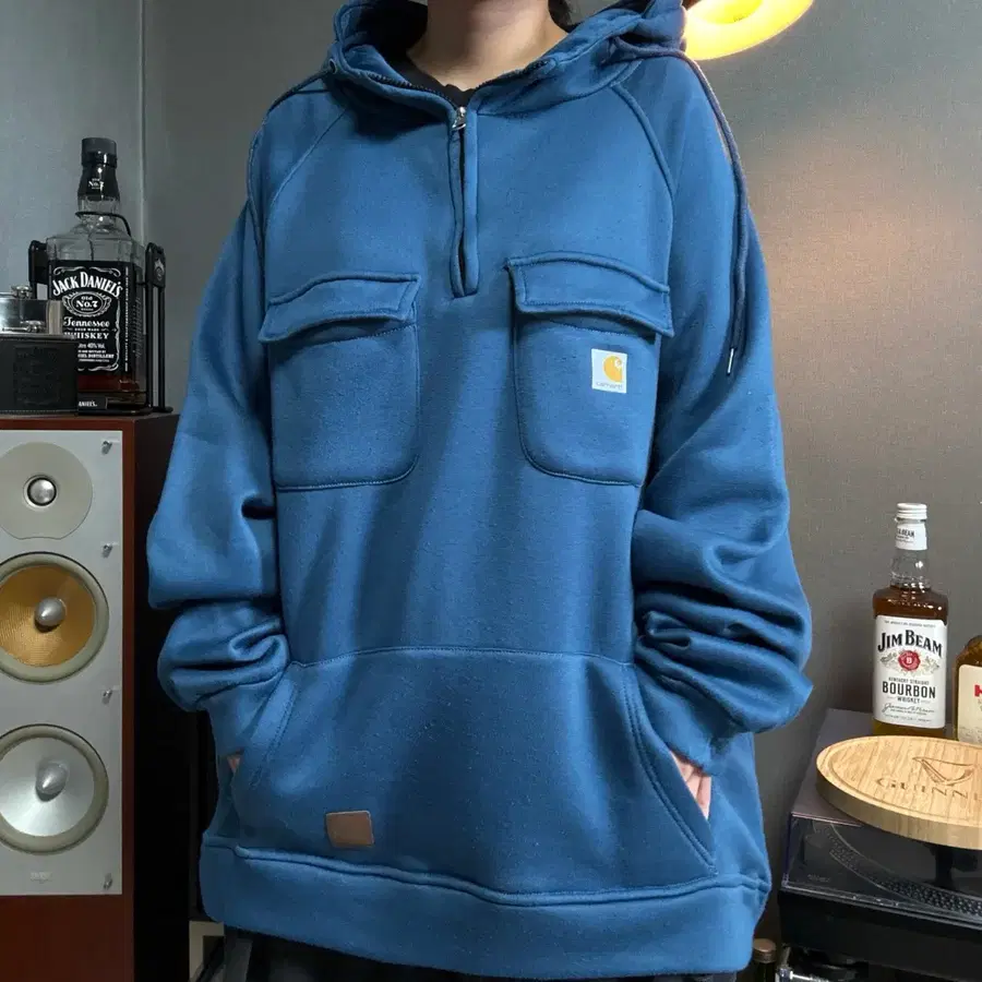 칼하트 반집업 후드