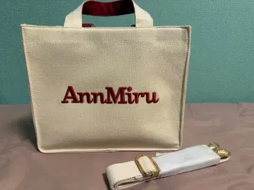 AnnMiru 숄더 토트 아이보리