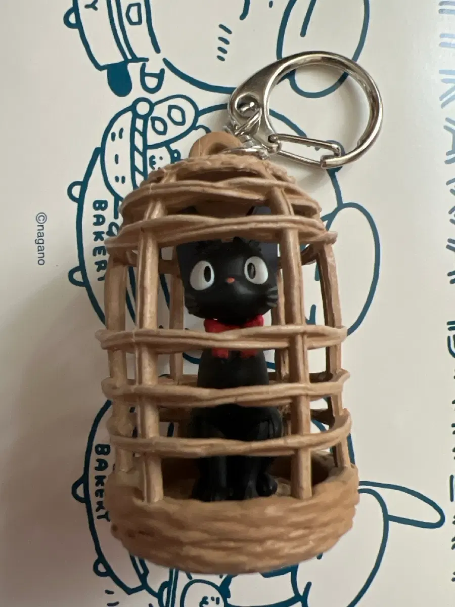 지브리 마녀배달부 키키 지지 새장 키링