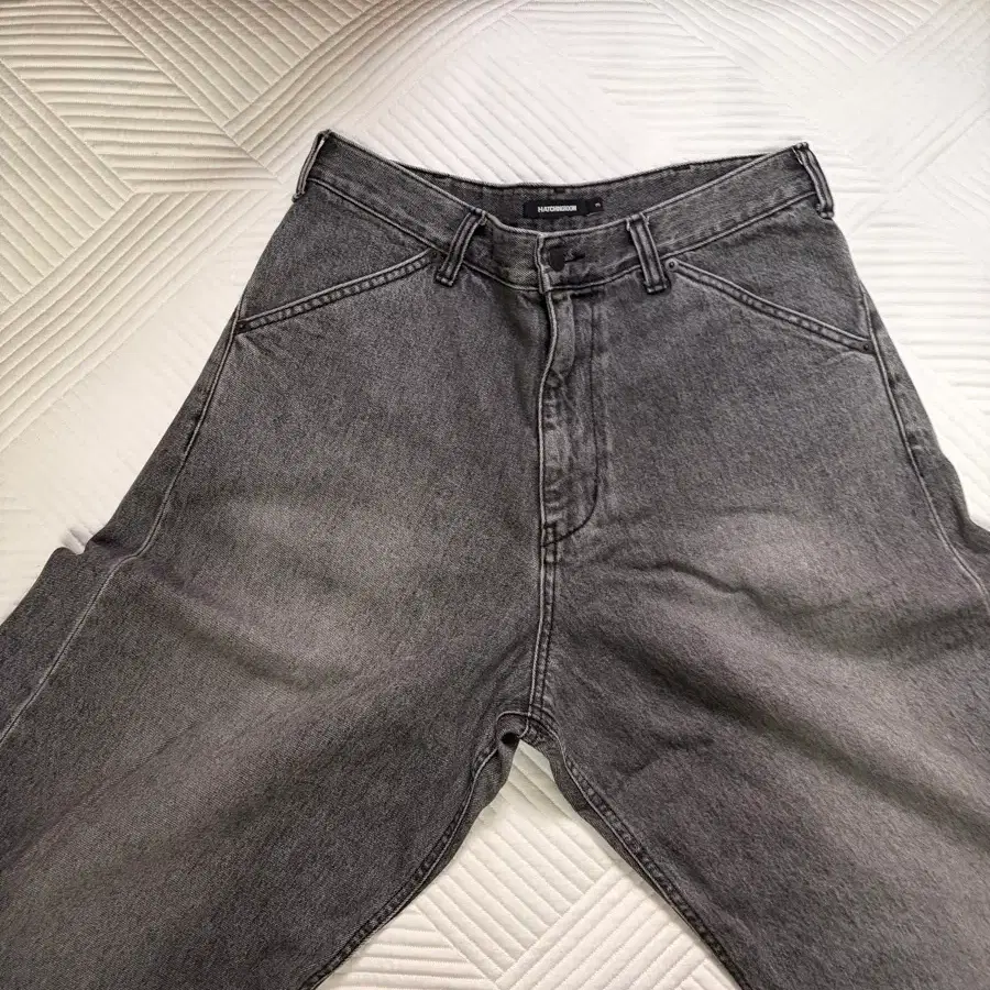 해칭룸 와이드 커브 진 워시드 블랙 3 사이즈