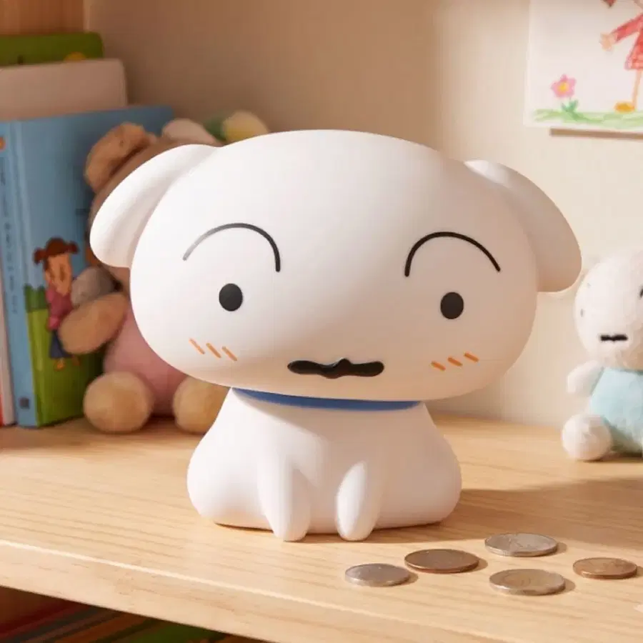 짱구 흰둥이 캐릭터 저금통 피규어