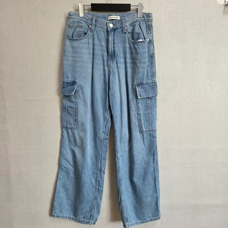 BETTER DENIM 여성 카고 와이드핏 데님 팬츠 30 JJ4099