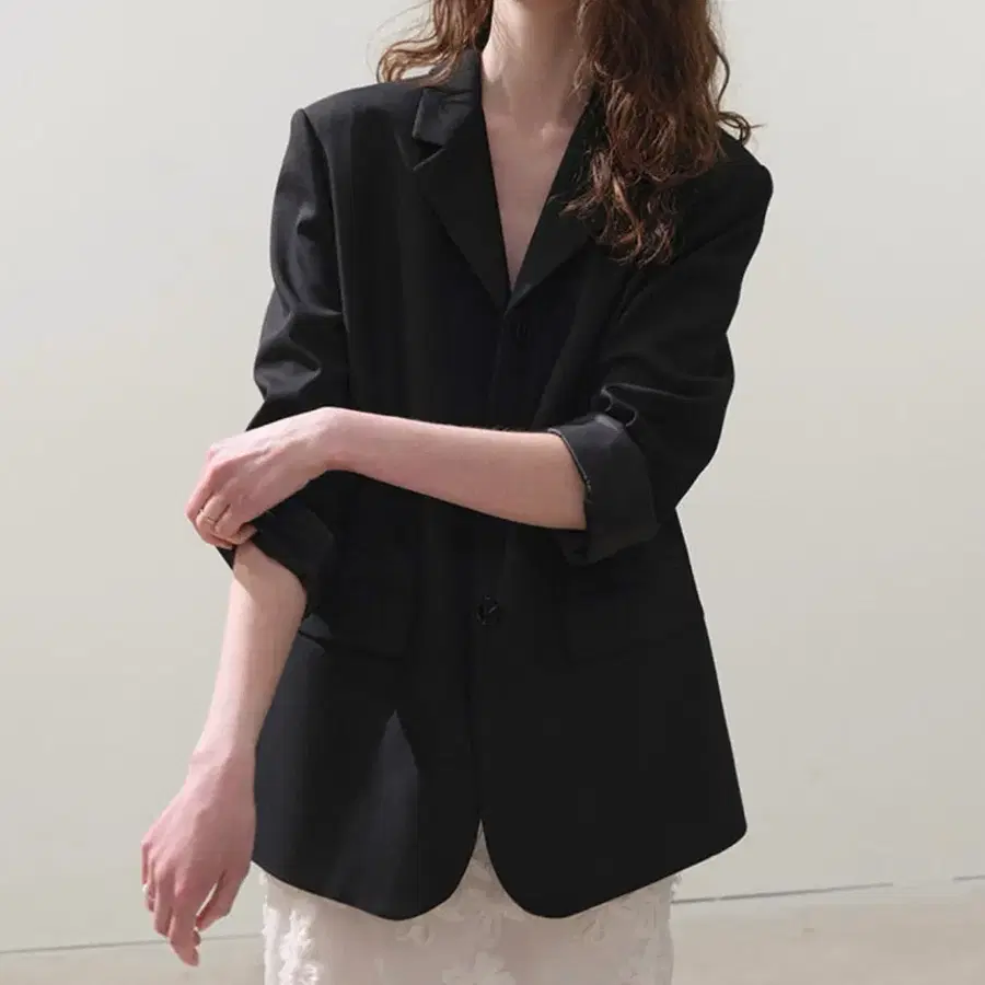 블랙 블레이저 자켓
