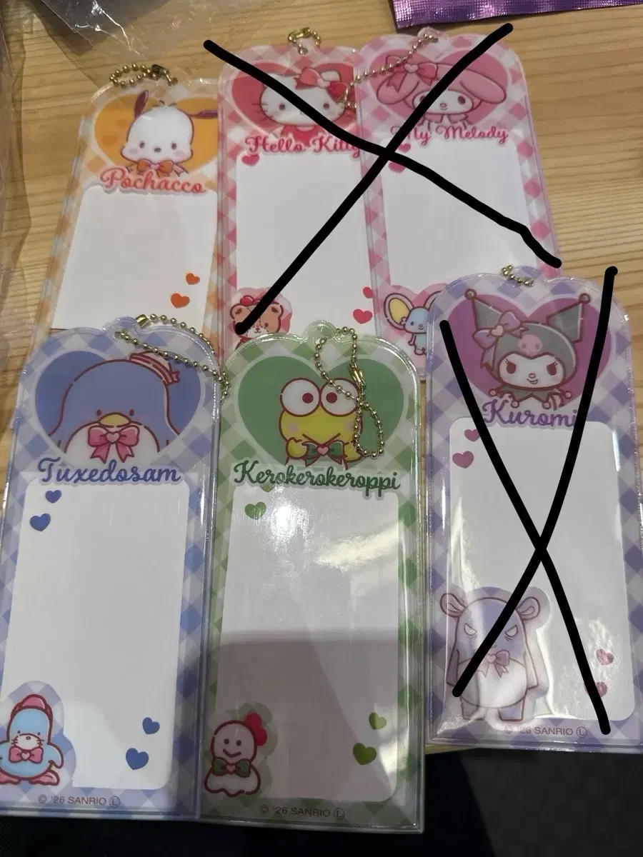 산리오 네임택 포카 홀더 포차코 턱시도샘 케로피 쿠로미