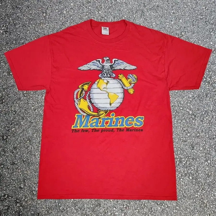 90s 미국 빈티지 USMC 미해병대 빈티지 그래픽 티셔츠 L