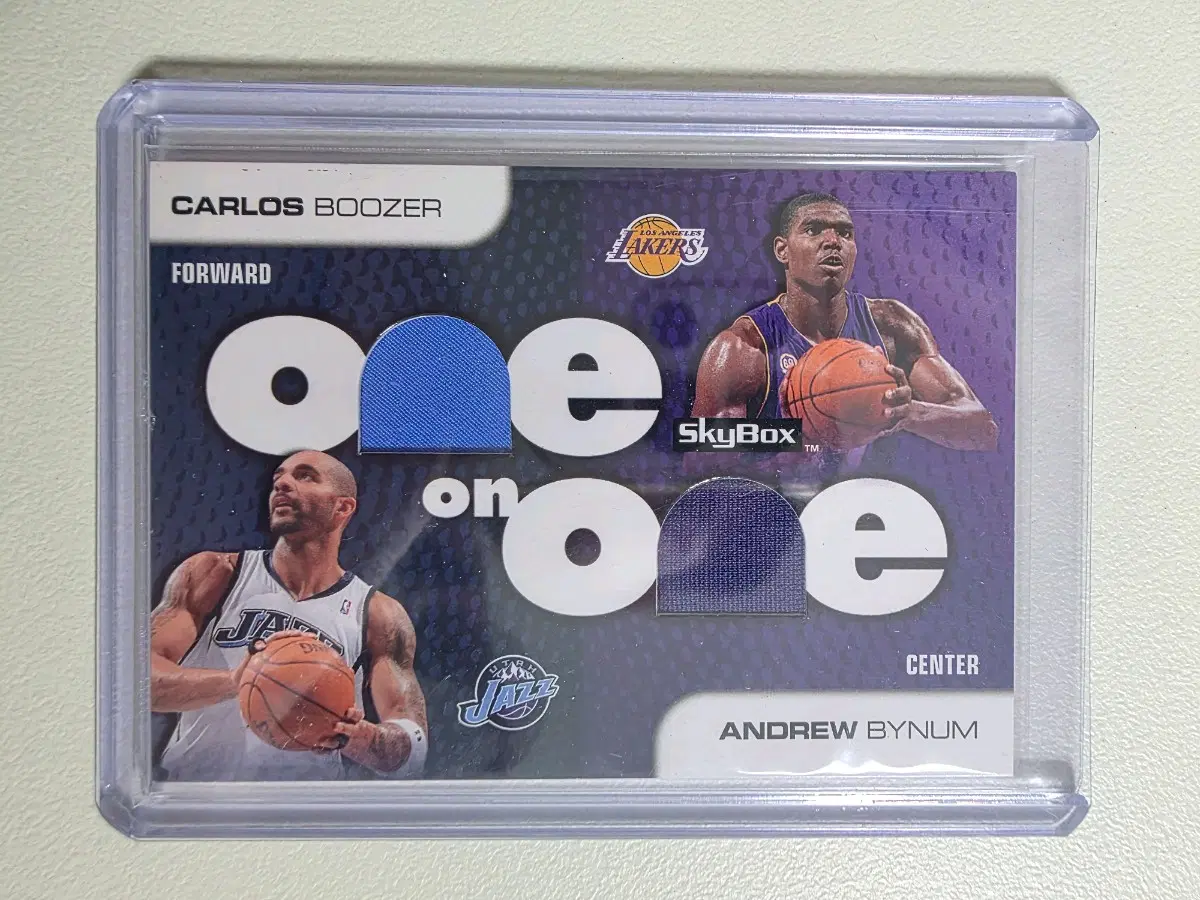 2008-09 nba 카를로스 부저 / 앤드류 바이넘 듀얼 유니폼 카드 판매 la레이커스